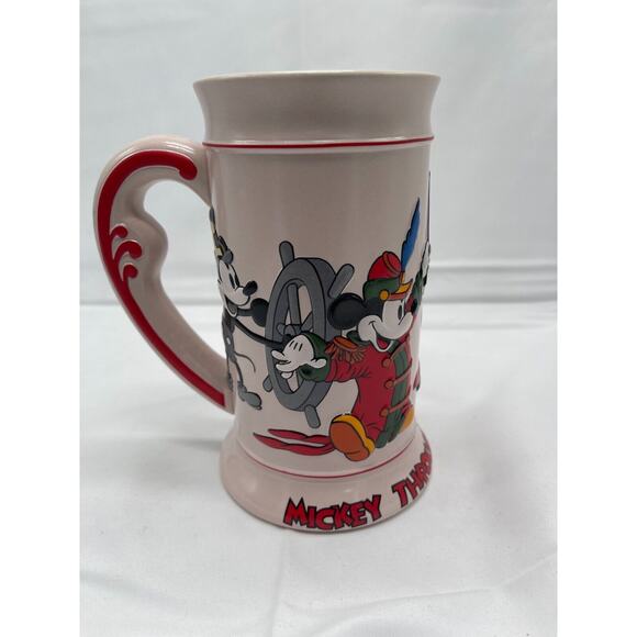 Disney Mickey Mouse Through the Years Beer Stein Tankard Mug Ceramic 6.5”T 3.5”W - Picture 3 of 5